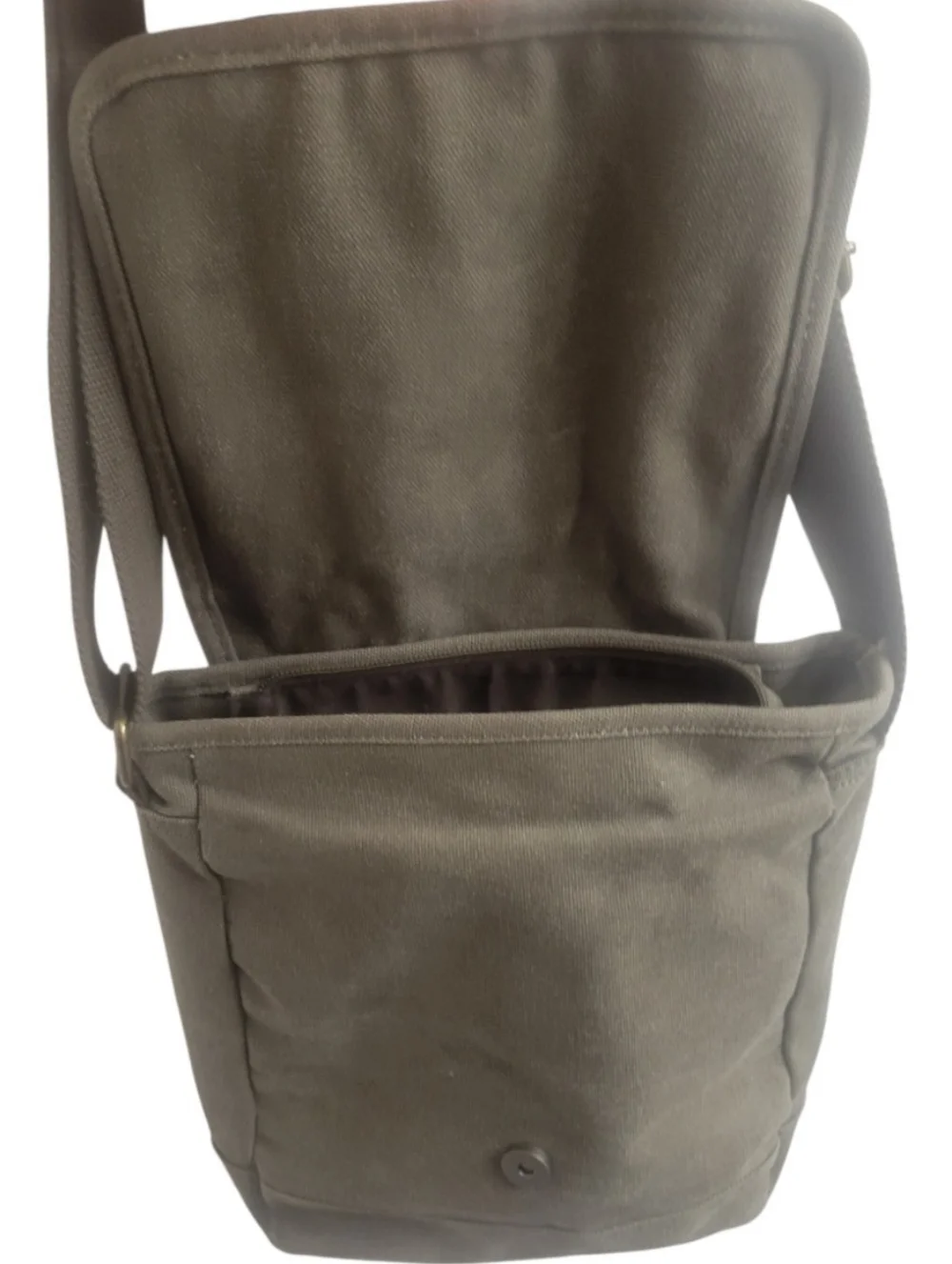 ☆Vtg Style Unisex TOPWOLFS Canvas Messenger Cotton Crossbody Style Hunter Green - Picture 9 of 16